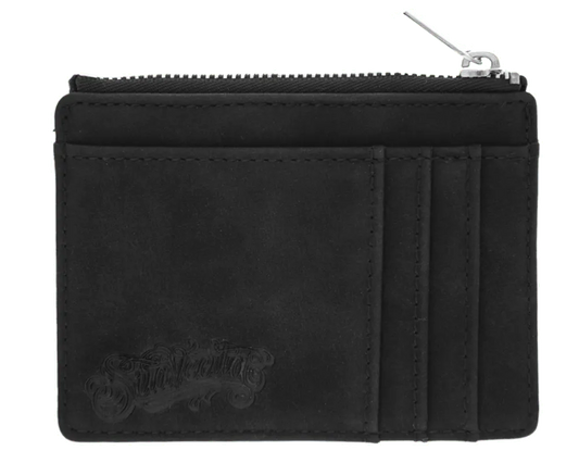 Zipper Card Holder Wallet - Black